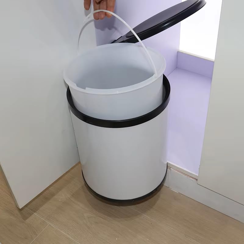 DBR Stainless Steel Auto Lid Pedal Dustbin/Garbage Bin with (9 LTR .) Silver & Black, Modular Kitchen Hardware & Accessories 