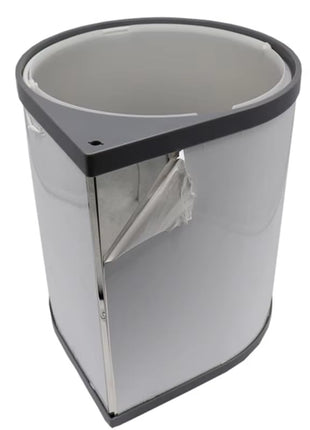 DBR Stainless Steel Auto Lid Pedal Dustbin/Garbage Bin with (9 LTR .) Silver & Black, Modular Kitchen Hardware & Accessories 