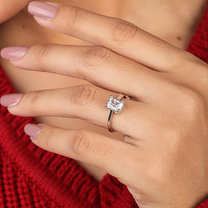 DEARDONAA 925 Sterling Silver Cubic Zirconia Ring for Women, Gifts for Girlfriend and Girls | With Certificate of Authenticity and 925 Stamp 1 Year Warranty 
