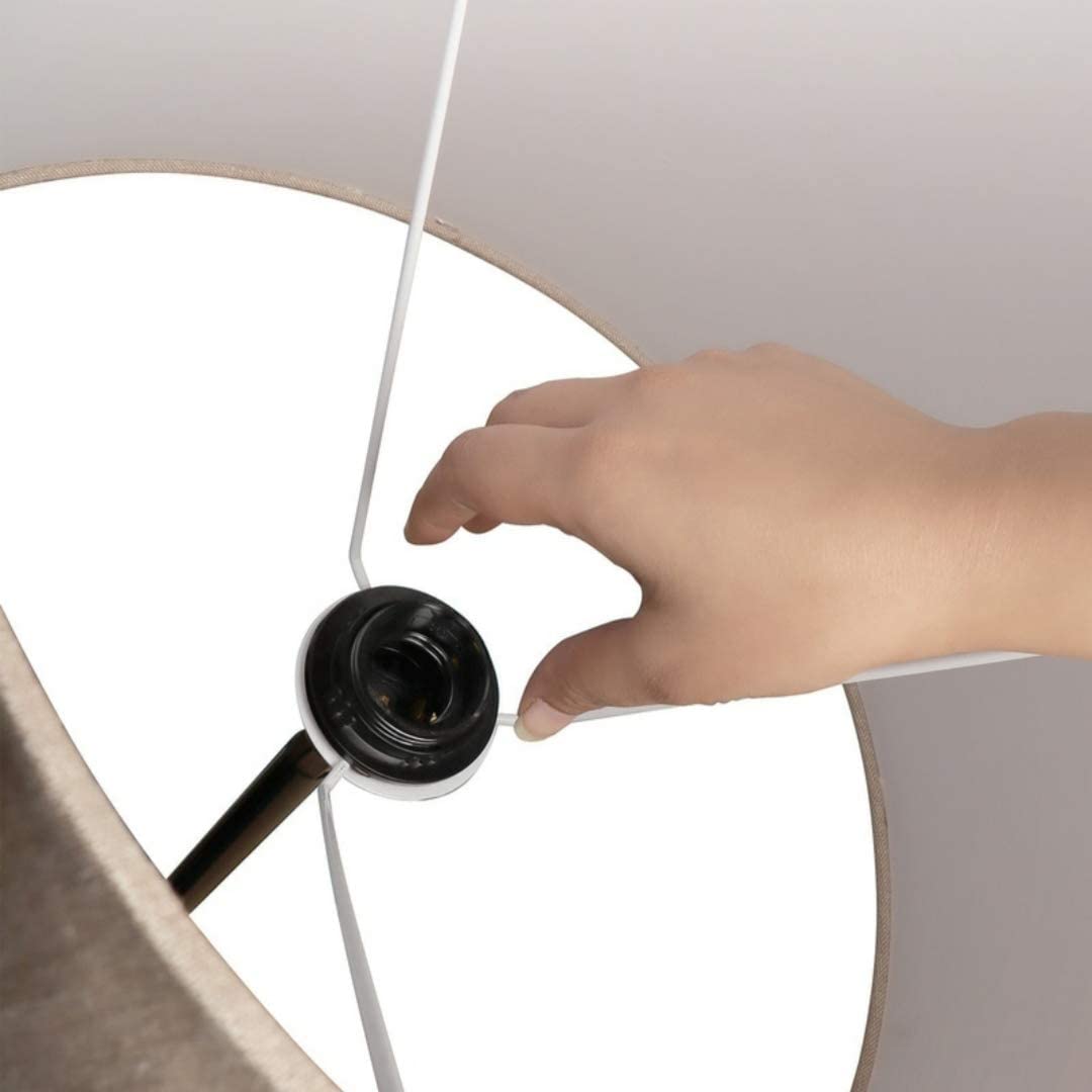 DEZIN KRAFT Metal Floor Lamp Standing Modern Black 4Ft Height With Lampshade 12 Inches Pack Of 1 (Beigeled) 