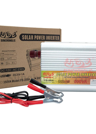 DHRUVPRO 12v dc to 220v ac 500va Rated Power-300watt, Peak Power-500watt Off Grid Power Inverter Modified sine Wave Solar Power inverters 