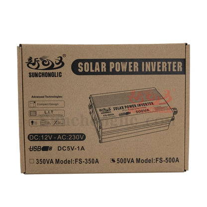 DHRUVPRO 12v dc to 220v ac 500va Rated Power-300watt, Peak Power-500watt Off Grid Power Inverter Modified sine Wave Solar Power inverters 