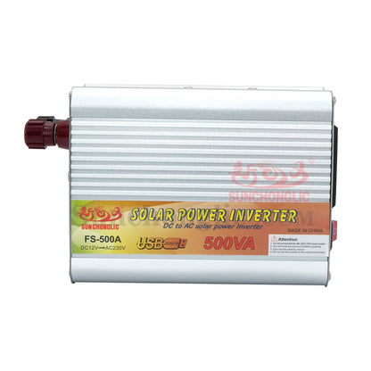 DHRUVPRO 12v dc to 220v ac 500va Rated Power-300watt, Peak Power-500watt Off Grid Power Inverter Modified sine Wave Solar Power inverters 