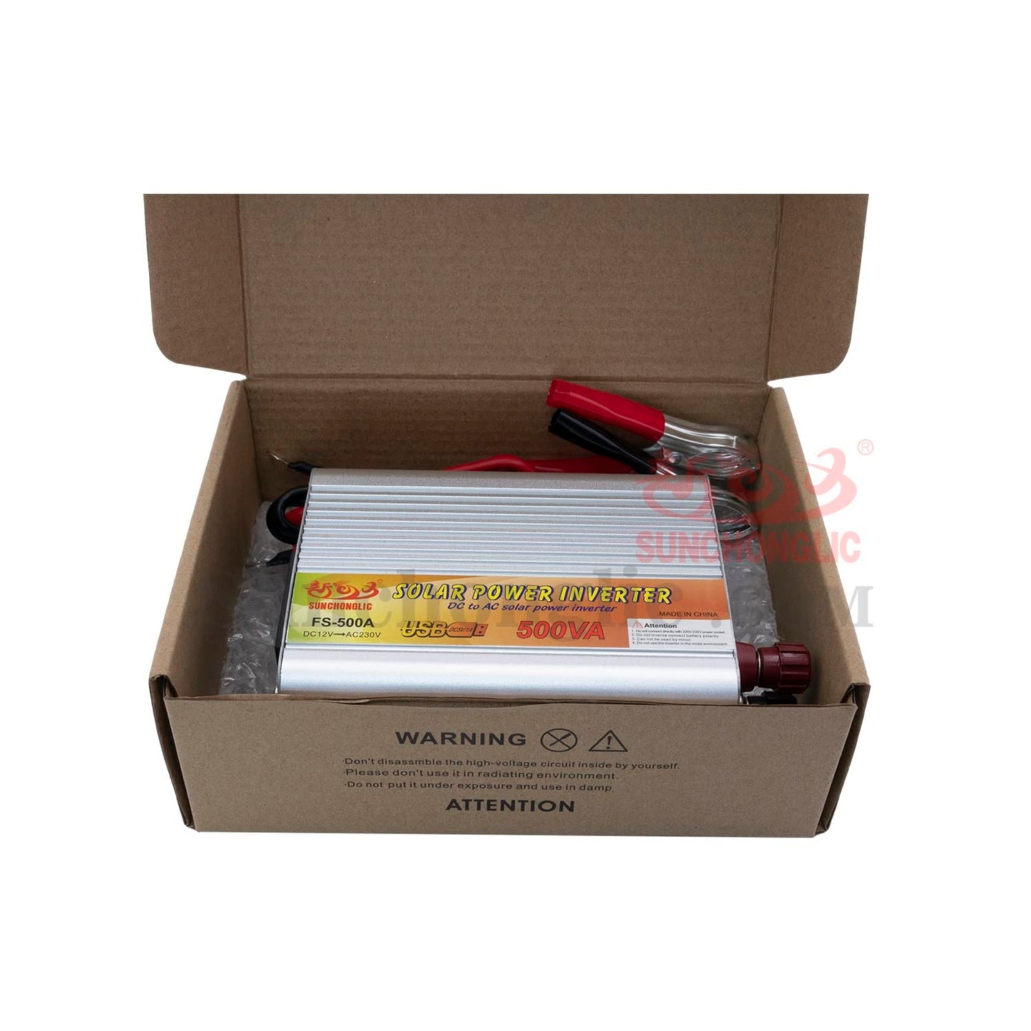 DHRUVPRO 12v dc to 220v ac 500va Rated Power-300watt, Peak Power-500watt Off Grid Power Inverter Modified sine Wave Solar Power inverters 