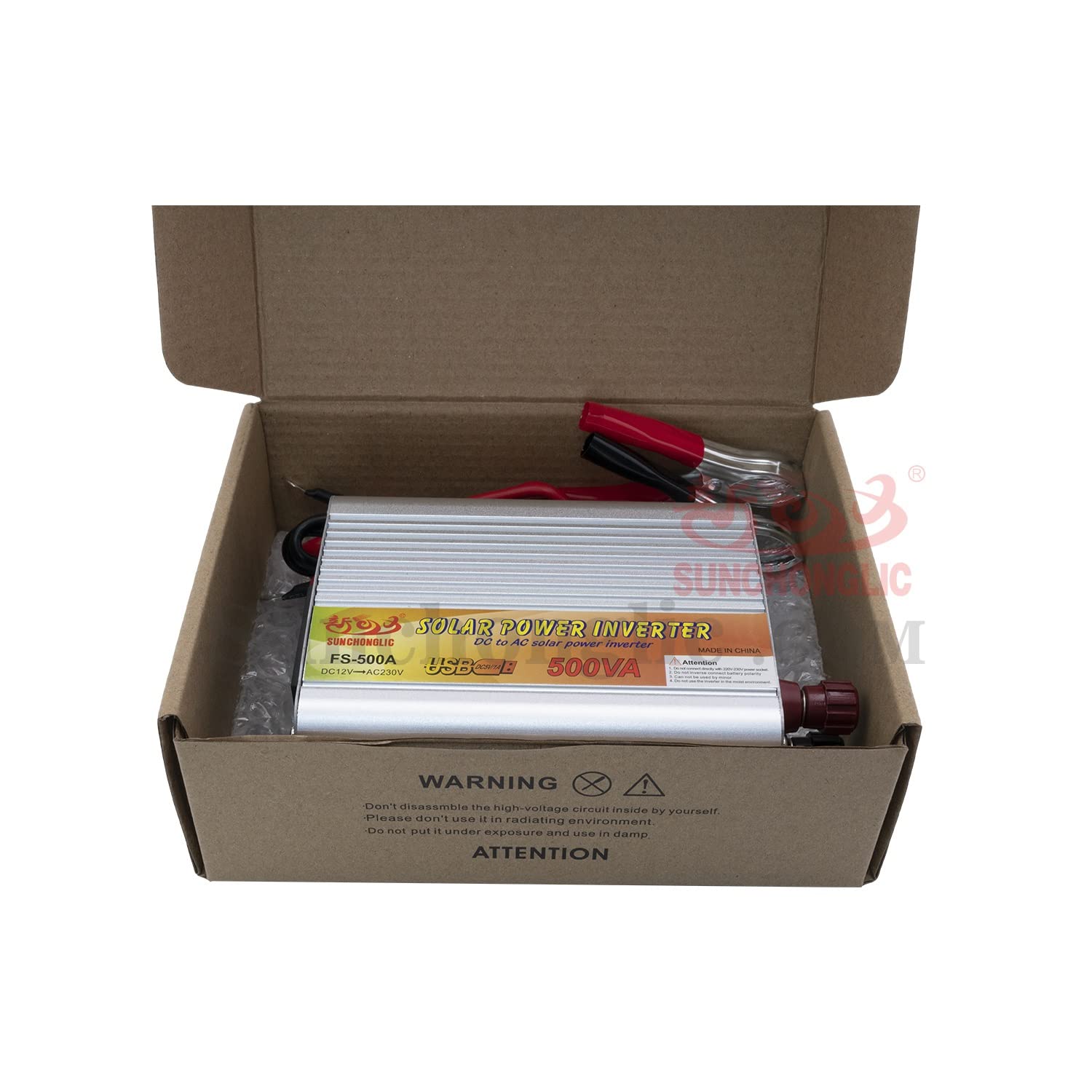 DHRUVPRO 12v dc to 220v ac 500va Rated Power-300watt, Peak Power-500watt Off Grid Power Inverter Modified sine Wave Solar Power inverters 