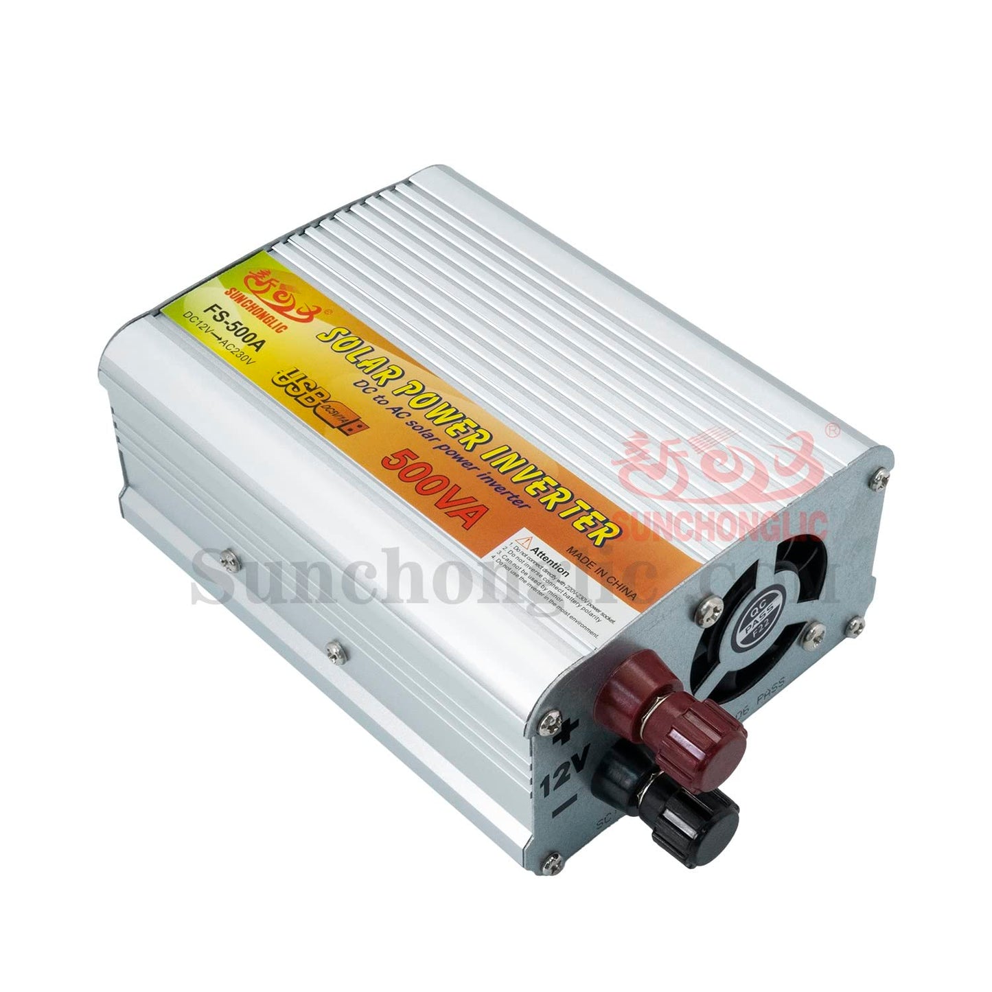 DHRUVPRO 12v dc to 220v ac 500va Rated Power-300watt, Peak Power-500watt Off Grid Power Inverter Modified sine Wave Solar Power inverters 