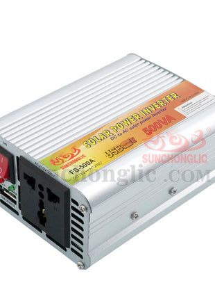 DHRUVPRO 12v dc to 220v ac 500va Rated Power-300watt, Peak Power-500watt Off Grid Power Inverter Modified sine Wave Solar Power inverters 