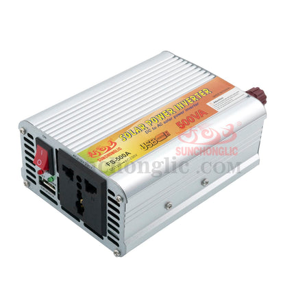 DHRUVPRO 12v dc to 220v ac 500va Rated Power-300watt, Peak Power-500watt Off Grid Power Inverter Modified sine Wave Solar Power inverters 