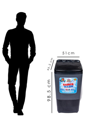 DMR-OW-75 Only Washer with 7.5Kg Washing Capacity and 1 Year Free Spare Supply Warranty. (Only Washer - No Spin dryer) (Black) 