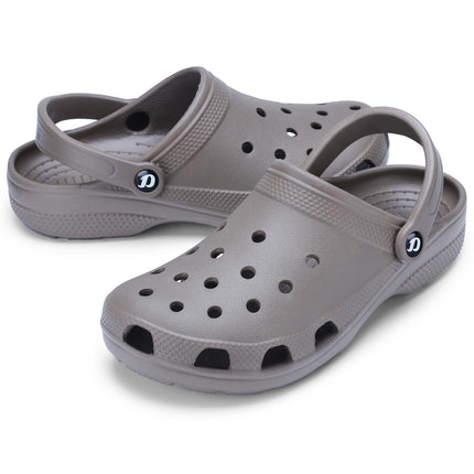 DOCTOR EXTRA SOFT Men's Classic Casual Clogs/Sandals with Adjustable Back Strap for Adult | Comfortable & Light Weight | Stylish & Anti-Skid | Waterproof & Daily Mules For Gents/Boys D-501-Coffee-5 UK 