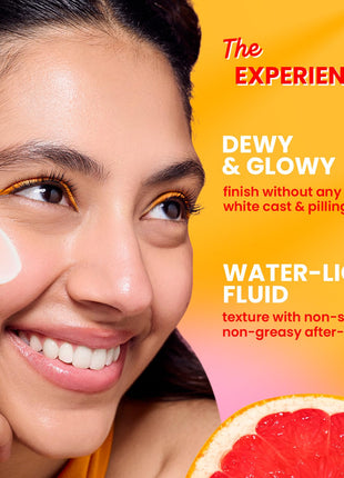 DOT & KEY Vitamin C + E Super Bright Sunscreen Spf 50 |Water-Light,UVA/UVB & Blue Light Protection|For Even Toned & Glowing Skin|With Liquid Spf 50+++| No White Cast| For All Skin Types| 50G,Pack Of 1 