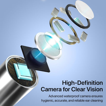 DR VAKU Exclusive New Launch Earocam Earwax Removal Tool Kit with HD Camera Wifi Connection & 6 LED Lights Endoscope Tool Ear Cleaner for iOS & Android + 11 Silicone Tips Free- Black 