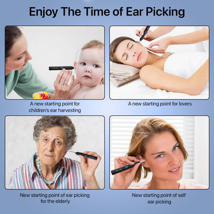 DR VAKU Exclusive New Launch Earocam Earwax Removal Tool Kit with HD Camera Wifi Connection & 6 LED Lights Endoscope Tool Ear Cleaner for iOS & Android + 11 Silicone Tips Free- Black 