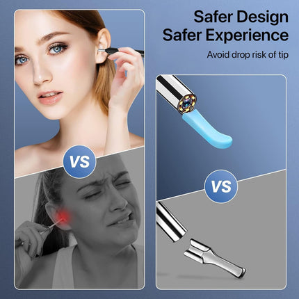 DR VAKU Exclusive New Launch Earocam Earwax Removal Tool Kit with HD Camera Wifi Connection & 6 LED Lights Endoscope Tool Ear Cleaner for iOS & Android + 11 Silicone Tips Free- Black 