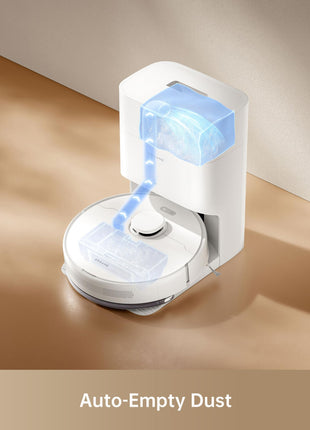 DREAME D10 Plus Gen 2 Robot Vacuum Cleaner with Automatic Dust Emptying, Stores up to 90 Days of Dust, LiDAR Navigation, 6000 Pa Suction Power for Carpets and Pet Hair, 285-Minute Battery 