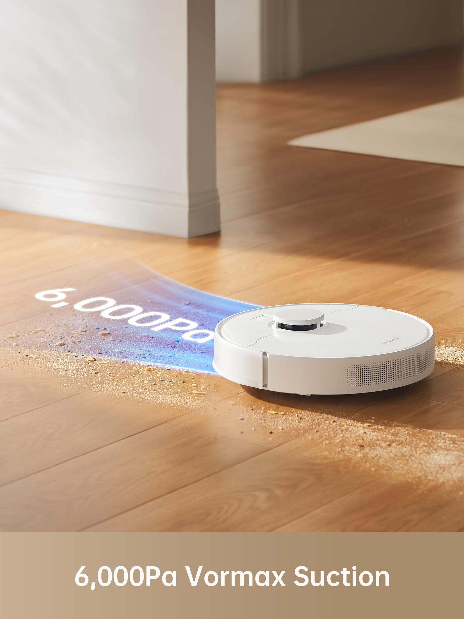 DREAME D10 Plus Gen 2 Robot Vacuum Cleaner with Automatic Dust Emptying, Stores up to 90 Days of Dust, LiDAR Navigation, 6000 Pa Suction Power for Carpets and Pet Hair, 285-Minute Battery 
