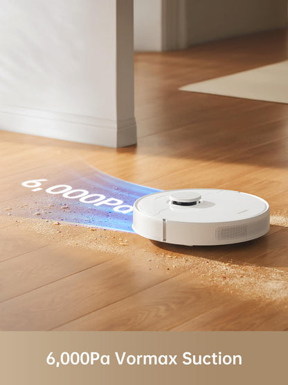 DREAME D10 Plus Gen 2 Robot Vacuum Cleaner with Automatic Dust Emptying, Stores up to 90 Days of Dust, LiDAR Navigation, 6000 Pa Suction Power for Carpets and Pet Hair, 285-Minute Battery 