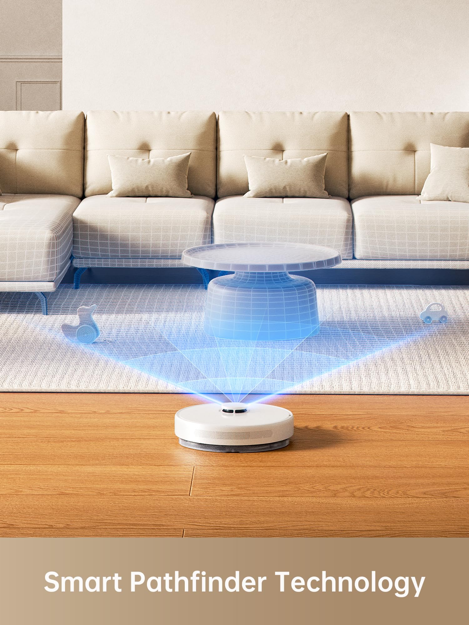 DREAME D10 Plus Gen 2 Robot Vacuum Cleaner with Automatic Dust Emptying, Stores up to 90 Days of Dust, LiDAR Navigation, 6000 Pa Suction Power for Carpets and Pet Hair, 285-Minute Battery, White 