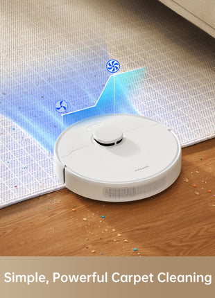 DREAME D10 Plus Gen 2 Robot Vacuum Cleaner with Automatic Dust Emptying, Stores up to 90 Days of Dust, LiDAR Navigation, 6000 Pa Suction Power for Carpets and Pet Hair, 285-Minute Battery, White 