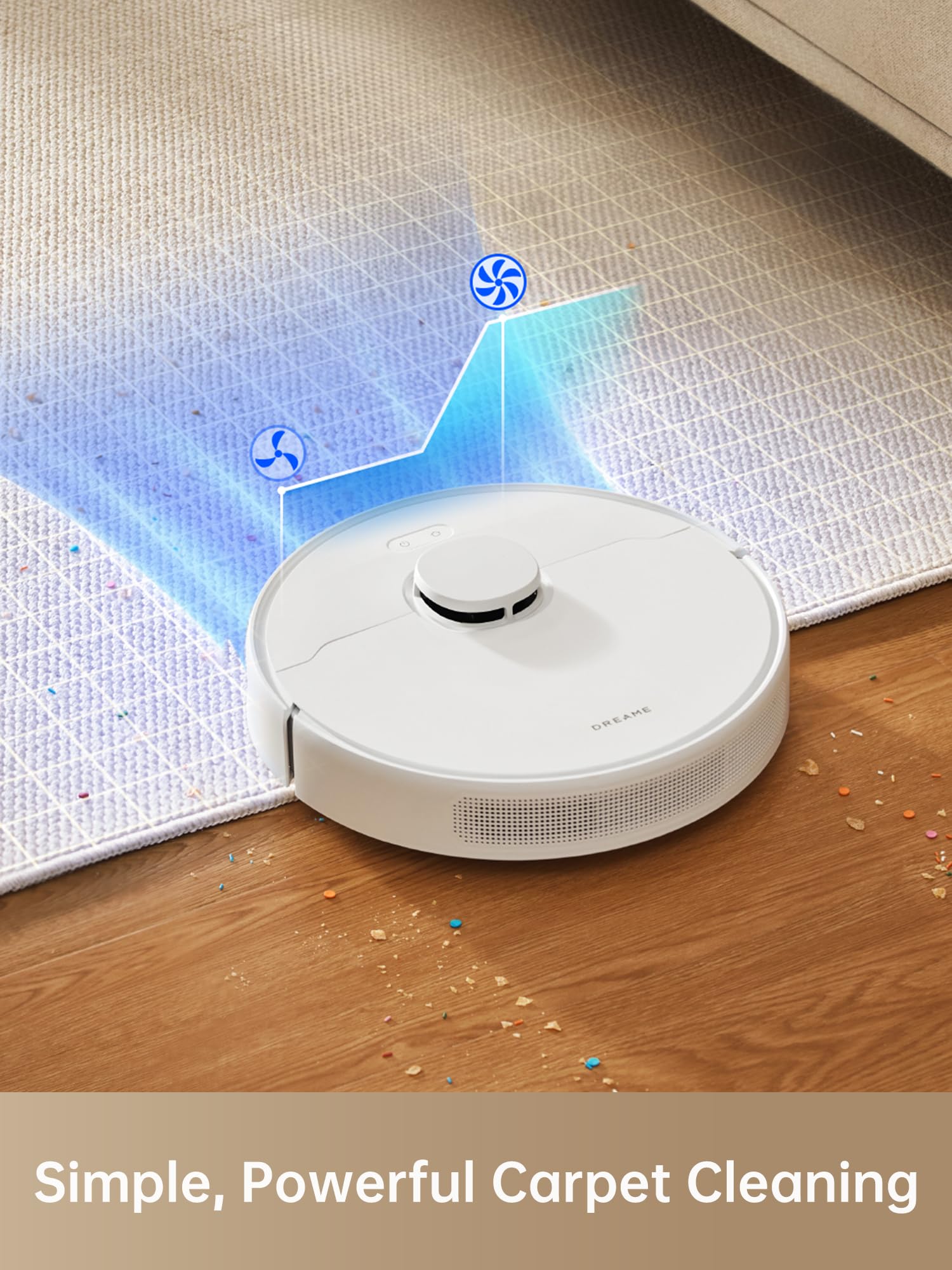 DREAME D10 Plus Gen 2 Robot Vacuum Cleaner with Automatic Dust Emptying, Stores up to 90 Days of Dust, LiDAR Navigation, 6000 Pa Suction Power for Carpets and Pet Hair, 285-Minute Battery, White 