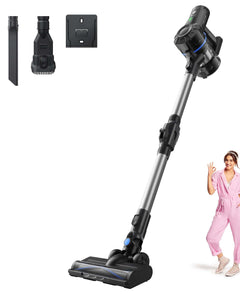 DREAME J10 Cordless Stick Vacuum Cleaner, 8K Pa Powerful Suction, 4x2200 mAh Battery, 35 Minutes Running Time, Folding Tube for Corner Cleaning, 0.5 Litre 