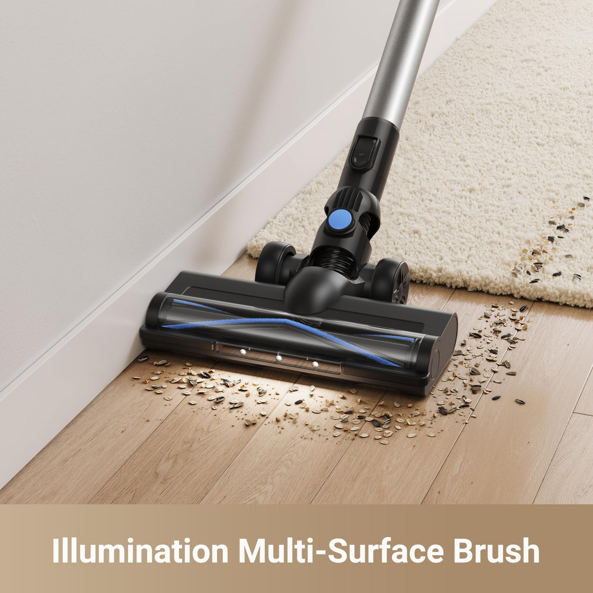 DREAME J10 Cordless Stick Vacuum Cleaner, 8K Pa Powerful Suction, 4x2200 mAh Battery, 35 Minutes Running Time, Folding Tube for Corner Cleaning, 0.5 Litre 
