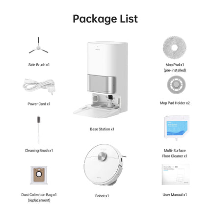 DREAME L10s Ultra Robot Vacuum Cleaner Washer with Self-Cleaning Base Station (Dust Drain, Automatic Cleaning) AI Obstacle Detection 3D, 5300Pa Suction Power, 210 Minutes Battery, WiFi/APP/Alexa 