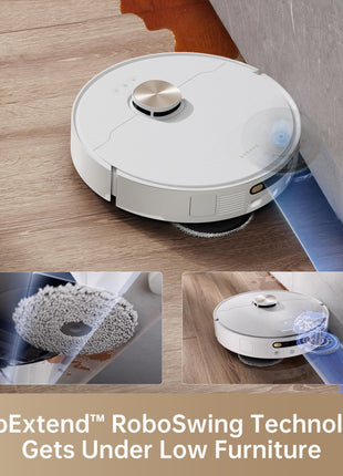 DREAME X40 Ultra Robotic Vacuum with Removable & Liftable Mop, 12,000Pa Suction, Side Brush Extensive Cleaning, 158°F Mop & Washboard Self Cleaning, Auto-Empty, Auto Refill, liftable Brushes 
