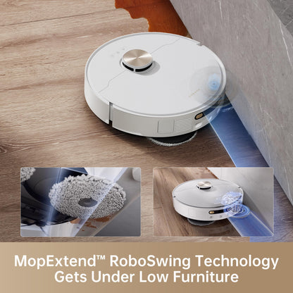 DREAME X40 Ultra Robotic Vacuum with Removable & Liftable Mop, 12,000Pa Suction, Side Brush Extensive Cleaning, 158°F Mop & Washboard Self Cleaning, Auto-Empty, Auto Refill, liftable Brushes 