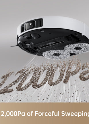 DREAME X40 Ultra Robotic Vacuum with Removable & Liftable Mop, 12,000Pa Suction, Side Brush Extensive Cleaning, 158°F Mop & Washboard Self Cleaning, Auto-Empty, Auto Refill, liftable Brushes 