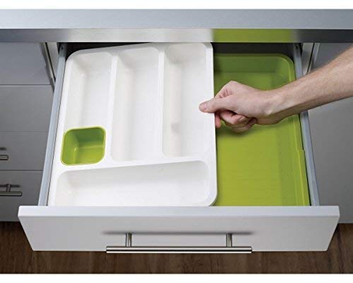 DRIXTY Anudas Expandable Cutlery Tray Plastic Drawer Holder To Store Organize Spoons Toiletries For Home Kitchen,Bed,Multipurpose Cutlery Organizer Tray/Store Plate For Modular Kitchen-Utensils (B) 