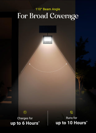 DYLECT® Eco Solar Flood Light for Shop Board 50W to 70W, Long 10Hr Runtime, IP65 Waterproof | Solar Flood Light for Outdoor Garden, Home, Shop, Security, Parking with Wireless Remote (Cool White) 