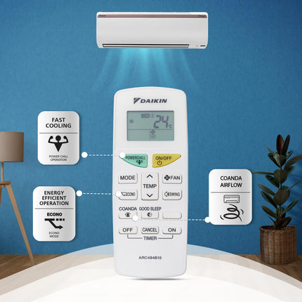 Daikin 1.5 Ton 3 Star Hot & Cold Inverter Split AC (Copper, PM 2.5 Filter, FTHT50UV, White) 