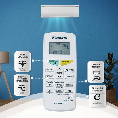 Daikin 1 Ton 3 Star Inverter Split AC (Copper, PM 2.5 Filter, 2024 Model, MTKL35UV16, White) 