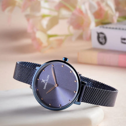 Daniel Klein Analog Blue Dial and Band Women's Stainless Steel Watch-DK11421-7 