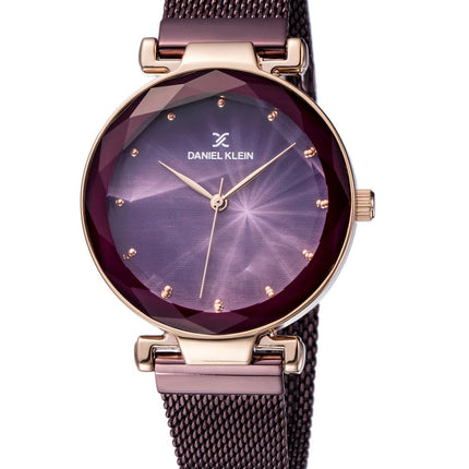 Daniel Klein Metal Analog Dial Women's Watch- Dk11873-4, Dial Color-Magenta, Magenta Band 