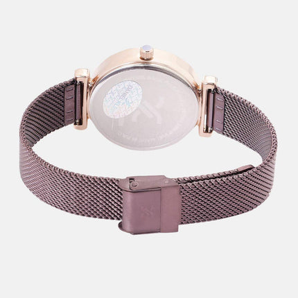 Daniel Klein Metal Analog Dial Women's Watch- Dk11873-4, Dial Color-Magenta, Magenta Band 