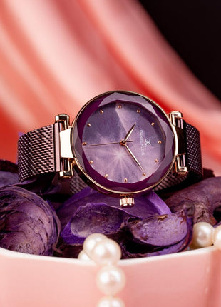 Daniel Klein Metal Analog Dial Women's Watch- Dk11873-4, Dial Color-Magenta, Magenta Band 