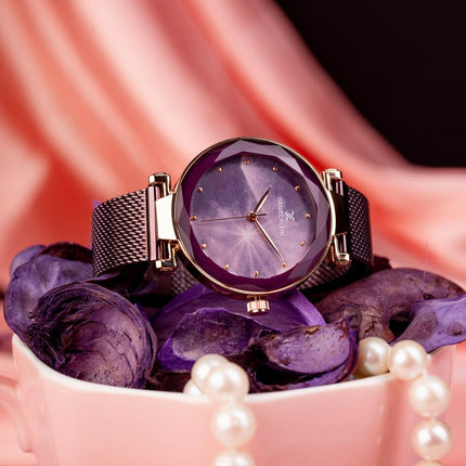 Daniel Klein Metal Analog Dial Women's Watch- Dk11873-4, Dial Color-Magenta, Magenta Band 