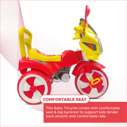 Dash Victor Tricycle for Kids, Baby Cycle, Kids Cycle, Tricycle for Kids for 2 Years to 5 Years with Under Seat Storage, Light and Music (Capacity 30Kg | Red) 