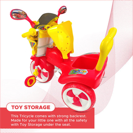 Dash Victor Tricycle for Kids, Baby Cycle, Kids Cycle, Tricycle for Kids for 2 Years to 5 Years with Under Seat Storage, Light and Music (Capacity 30Kg | Red) 
