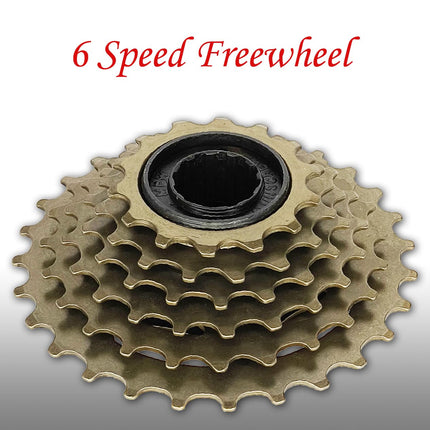 De Venta 6-Speed Gear Set Combo – Total 5 Parts Bicycle Accessories, Bicycle Gear Conversion Kit with Derailleur, Freewheel, Grip Shifter, Outer & Grip, Compatible for All Kind of Bicycles 