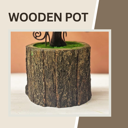 Dekorly Artificial Plants Pot Fake Bonsai Pine Trees Plants Greenery Japanese Pine Bonsai Tree Desktop Display Simulation,Office,Living Room (TrayPot, Height : 30CM) 