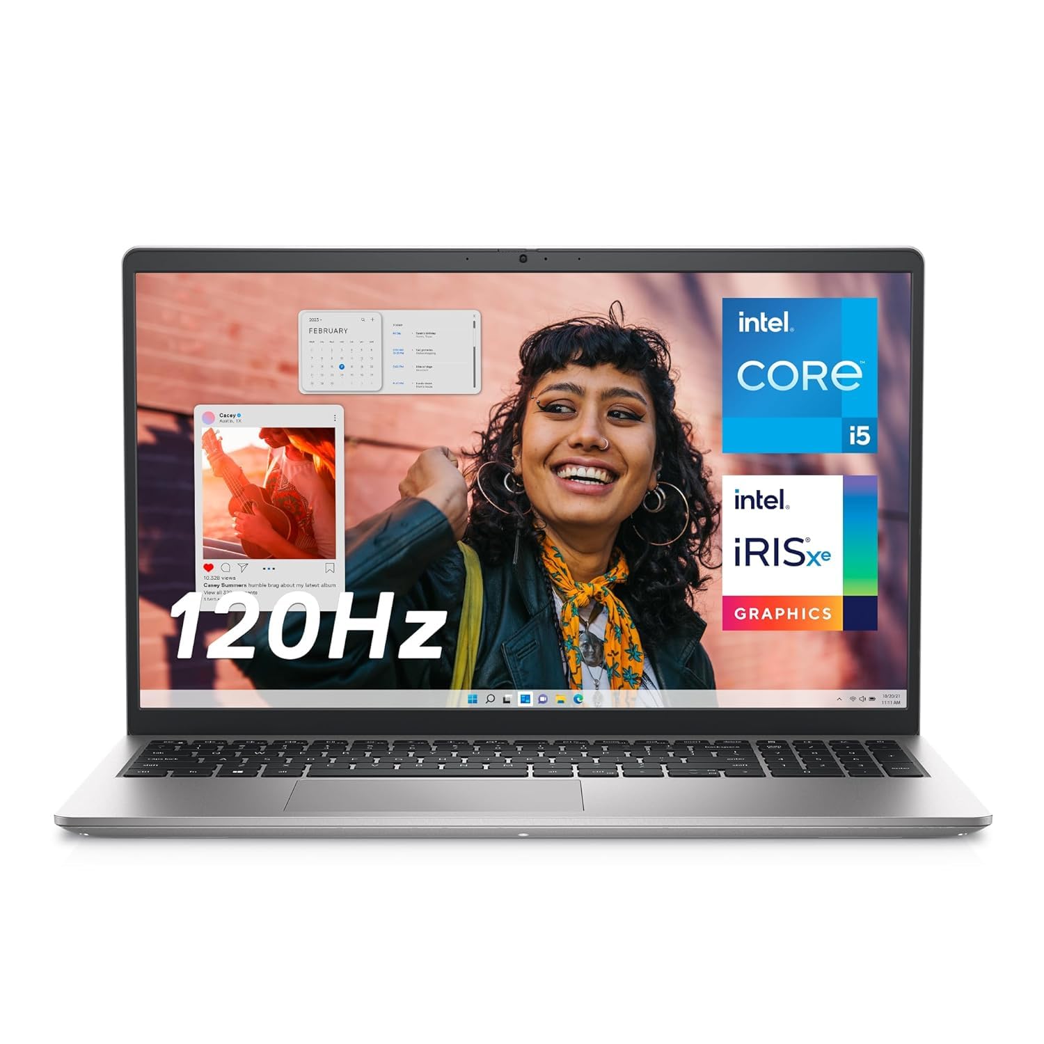 Dell 15DC15250, Intel Core i5 13th Gen - 1334U, 16GB RAM, 1TB SSD, FHD 15.6"/39.62 cm, Windows 11, MSO'24, Silver, 1.62kg, Backlit Keyboard, 15 Month McAfee, Thin & Light Laptop 