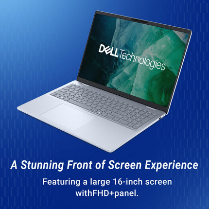 Dell DB16255, R5-340 AI Processor, 16 GB LPDDR5X, 512 GB SSD, 16" (40.64 cm) FHD Plus, Win11+MSO 2024, Ice Blue, 1.83 Kg, AMD Radeon™ Graphics, 300 Nits IPS, Backlit+FPS Keyboard, AI Powered Laptop 