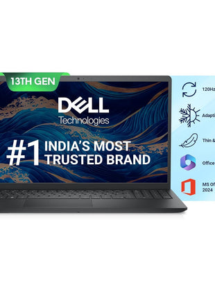 Dell Inspiron 3530, Intel Core i5-1334U, 13th Gen, 16GB RAM, 512 SSD, FHD, 15.6"/39.62cm, Windows 11, MS Office 24, Black, 1.62KG, McAfee 15 Month, Thin & Light Laptop 