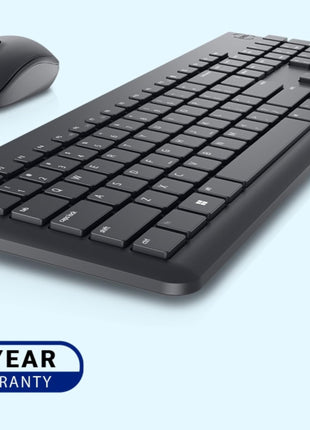 Dell KM3322W Wireless USB Keyboard and Mouse Combo, Anti-Fade & Spill-Resistant Keys, up to 36 Month Battery Life, 3Y Advance Exchange Warranty - Black 
