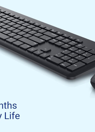 Dell KM3322W Wireless USB Keyboard and Mouse Combo, Anti-Fade & Spill-Resistant Keys, up to 36 Month Battery Life, 3Y Advance Exchange Warranty - Black 