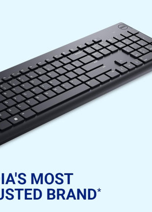 Dell KM3322W Wireless USB Keyboard and Mouse Combo, Anti-Fade & Spill-Resistant Keys, up to 36 Month Battery Life, 3Y Advance Exchange Warranty - Black 