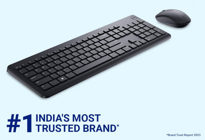 Dell KM3322W Wireless USB Keyboard and Mouse Combo, Anti-Fade & Spill-Resistant Keys, up to 36 Month Battery Life, 3Y Advance Exchange Warranty - Black 